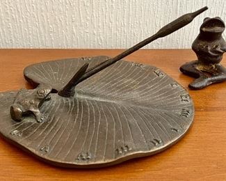Heavy Brass Lilly Pad Sun Dial