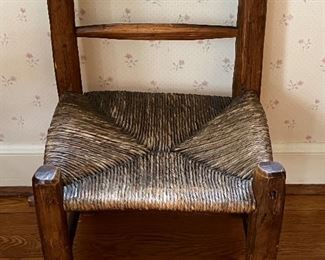 Antique Child's Rush Seat Chair