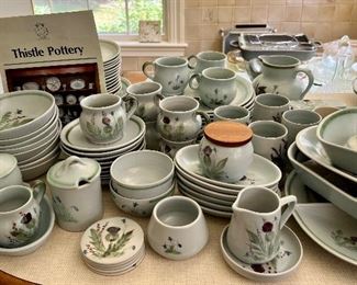 Scottish Thistle Pottery Collection - Large!