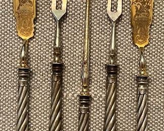 Pretty Serving Set with .925 Handles