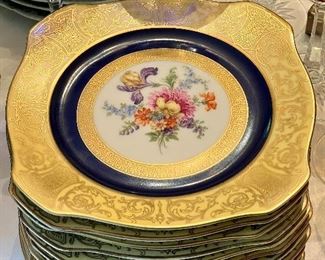 Ornate Bavarian Gold Gilt Plates