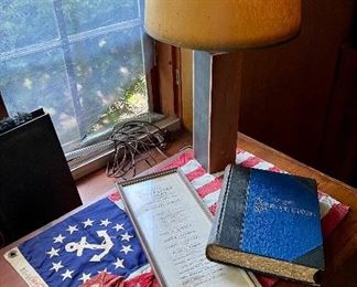 1940s-60s Bull Dog Bunting US Yacht Ensign Flag 13 star anchor