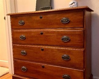 Pretty Antique Chest with Hepplewhite Pulls