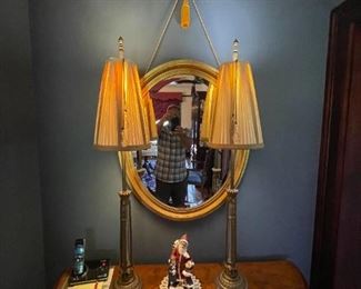 . . . a matching pair of table lamps and an accent mirror
