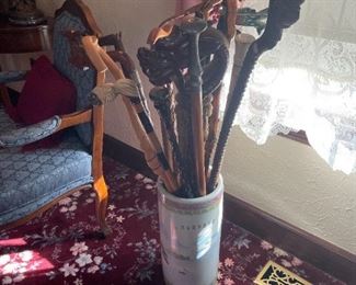 . . . a great collection of carved canes will be available