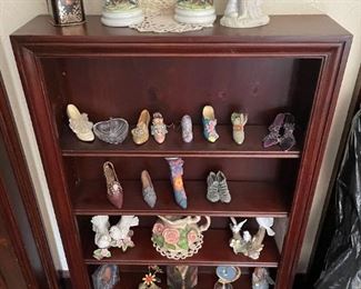 . . . a nice shoe collection and other treasures (bookshelf not for sale)