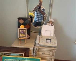 . . . an accent mirror and cabinet -- ignore goofy guy in mirror!