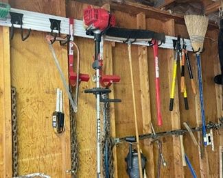 . . . weed trimmer and yard tools