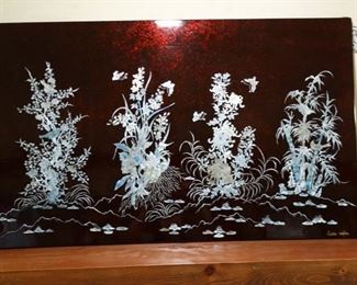 Mother of Pearl Wood Lacquer Wall Art (Four Seasons)