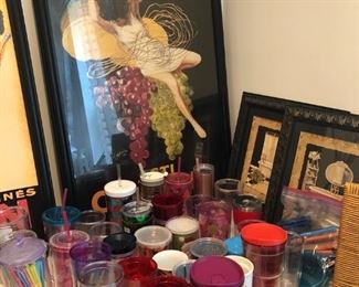 TUMBLERS AND ARTWORK