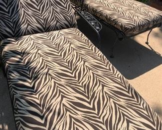 PAIR OF WROUGHT IRON CHAISE