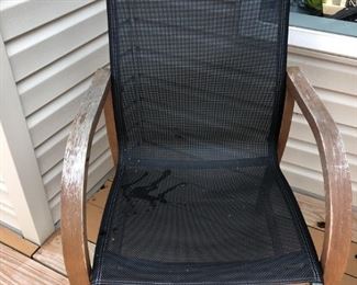 6  PATIO CHAIRS WITH TABLE