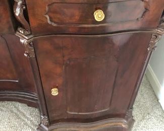 FRONT OF ANTIQUE SECRETARY