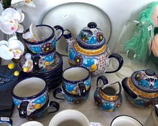 BLUE AND YELLOW TEA SET