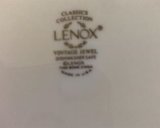 LENOX VINTAGE JEWEL CHINA