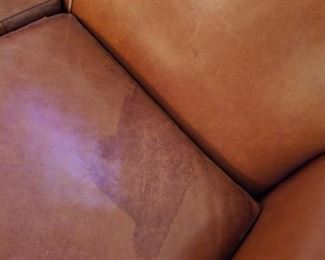 Water mark on leather sofa, can he removed w leather cleaner