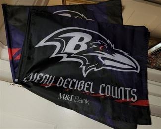 Ravens car window flags