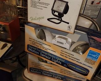 New flood lights and halogen lamp
