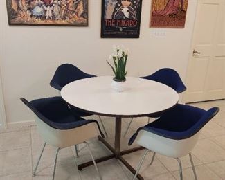 Herman Miller table chairs sold separately, signed Herman Miller