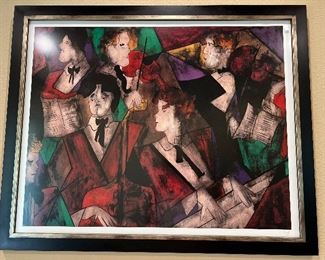 “Grand Orchestra” signed lithograph by Linda LeKinff.