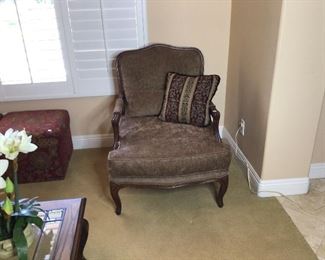 Oversized accent chair brown $275 Text Steve at 619-540-9414