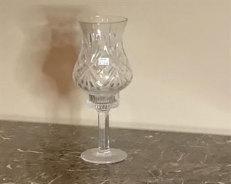 Crystal two-piece hurricane candleholder $30. Text Steve at 619-540-9414, making deals.
