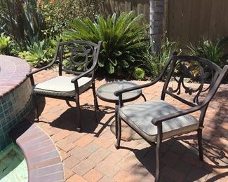 Cast aluminum patio chairs $100 each. Text Steve at 619-540-9414.