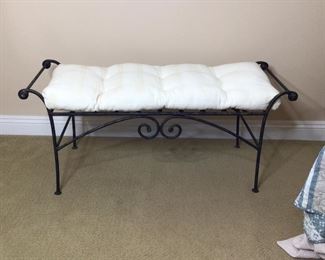 Wrought iron dressing bench $95. Text Steve at 619-540-9414