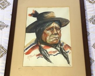 Gene Wakefield watercolor $75. Text Steve at 619-540-9414