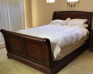 Queen size sleigh bed $450. Text Steve at 619-540-9414