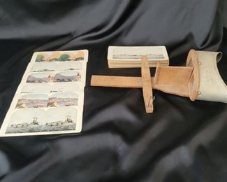 Antique Stereoscope with Card Mounts