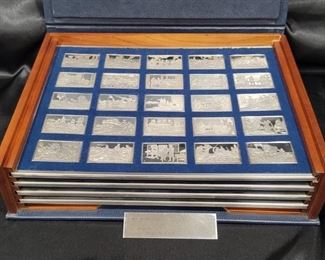 (100) Solid Silver Ingots from the Franklin Mint:
The Bicentennial History of the United States in Solid Sterling Silver