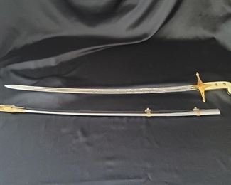 USMC Sword & Scabbard with Protective Cloth Sleeve