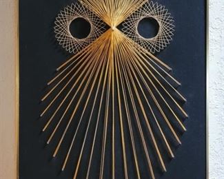 Owl Mixed Media Framed 3-D Art, 16in w x 24in h