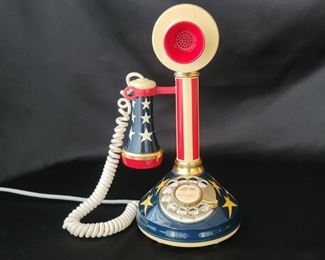 Americana Patriotic Candlestick Telephone