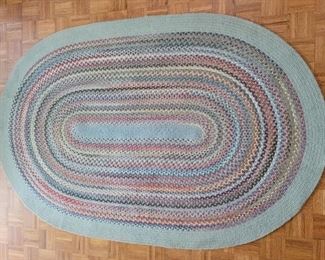 Braided Multi-Color Area Rug is 98in x 64in