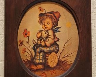 Vintage Hummel Plaque is 10in w x 12in h