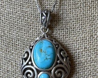 Sterling Silver & Turquoise Necklace