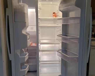 White Whirlpool Side-by-Side Refrigerator