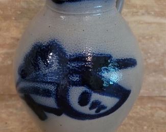 Salt Glass Pottery 8.25in Pitcher