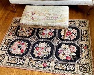 Sold bench
-Needlepoint Rug  4’x6'
$125