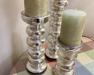 Set of silver candle holders
$30