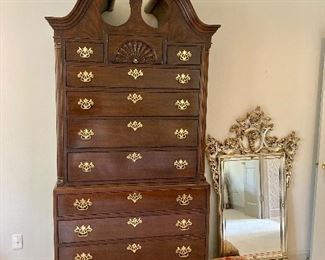 $850. Drexel Heritage highboy chest
93” h, 42” w, 19.5” d
