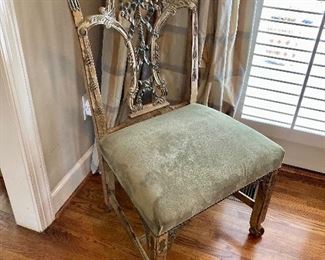 $125. Shaw Pezzo French accent chair                                               Height: 40"  Width: 22"  Depth: 18"
