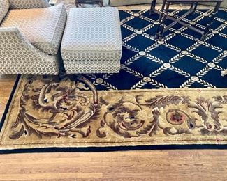 $450. Black & gold area rug- 9' x 11'5"       
