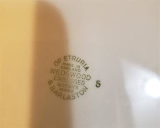 Wedgewood Etruria china