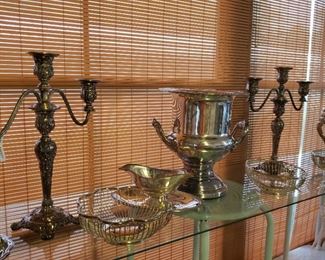 Silver-plated entertaining pieces