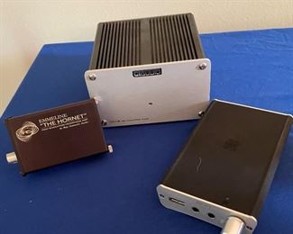 Ray Samuels Emmeline The Hornet headphone amp, CIAudio high current power supply, HP-P1 headphone amp