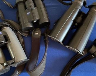 Collection of Zeiss binoculars (8x32, 10x54, 8x25, 8x42)