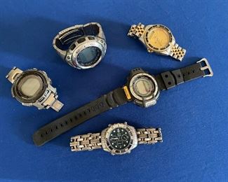 Men's watches including Seiko, Casio Pathfinder, Suunto and Citizen